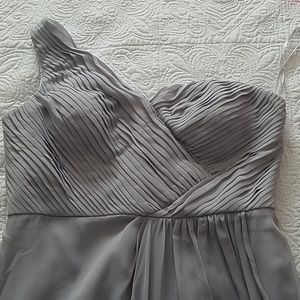 Pleated One Shoulder Gown